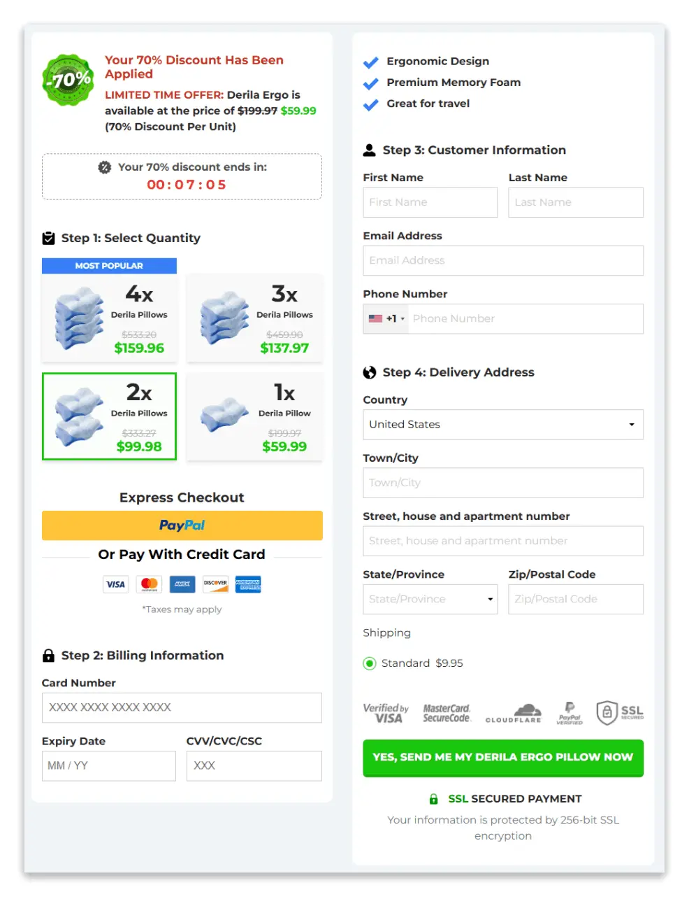 Derila Ergo Order Page